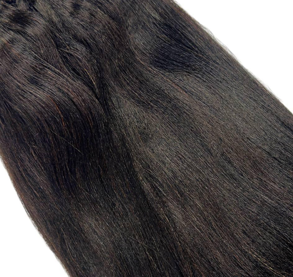 Virgin Yaki Straight Clip In